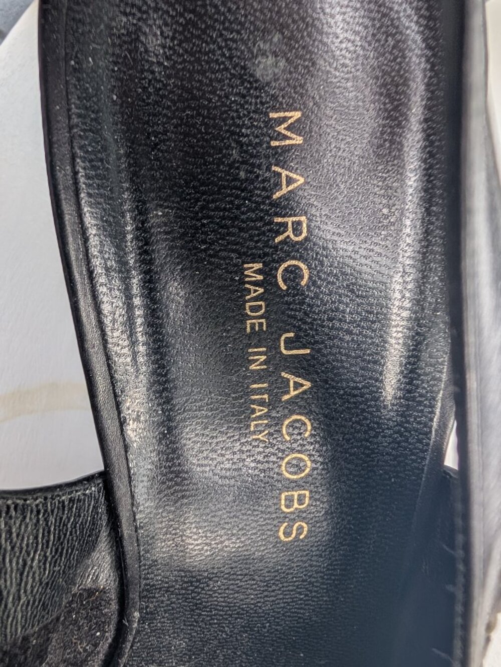 Marc Jacobs Slingback Pointed Toe Leather Shoes Made in Italy - Picture 2 of 5